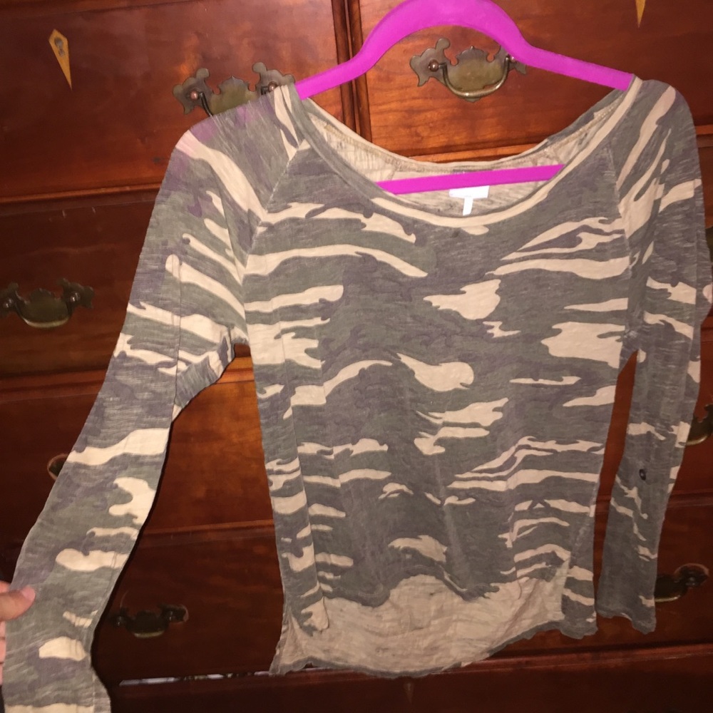 Camouflage Long-sleeve top